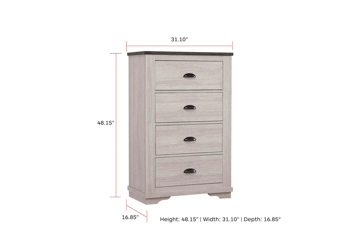 Coralee Chalk and Gray Sleigh Bedroom Set by Crown Mark at Eve Furniture