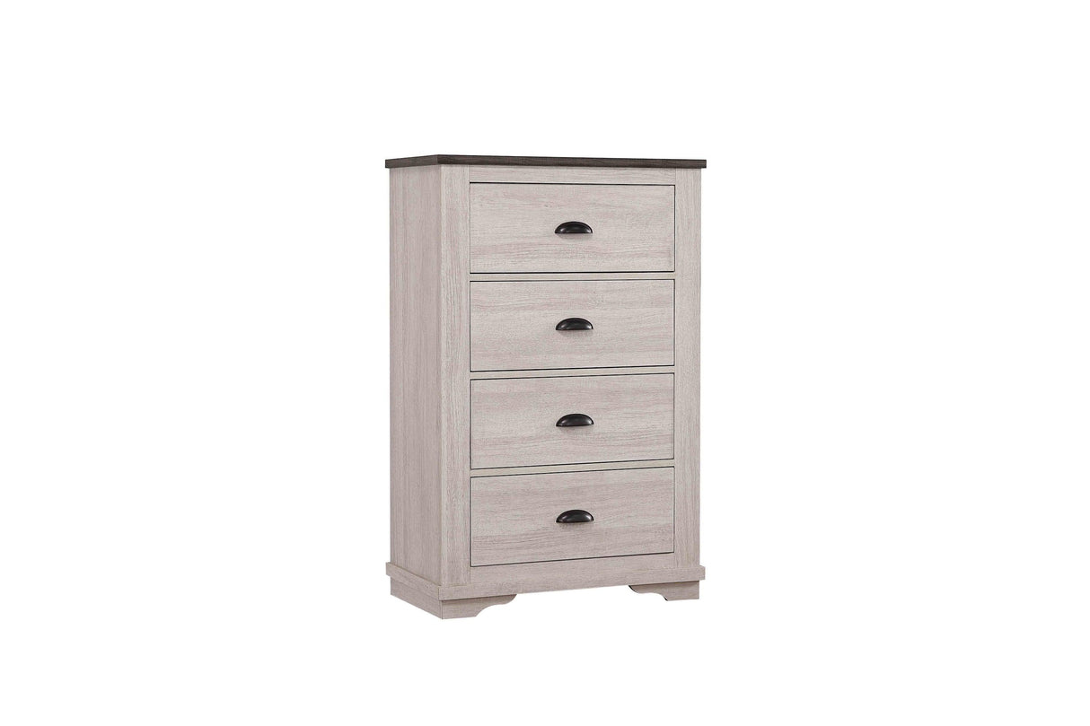 Coralee Chalk and Gray Sleigh Bedroom Set by Crown Mark at Eve Furniture