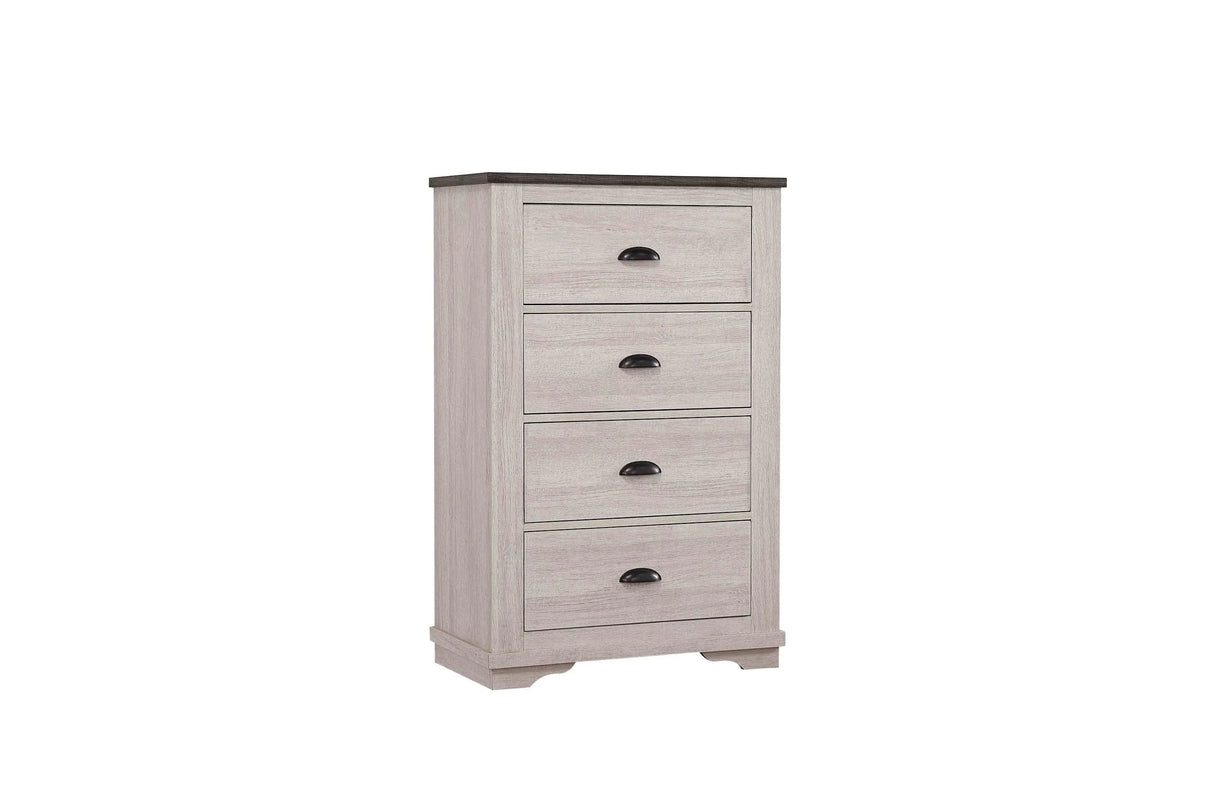 Coralee Chalk and Gray Sleigh Bedroom Set by Crown Mark at Eve Furniture