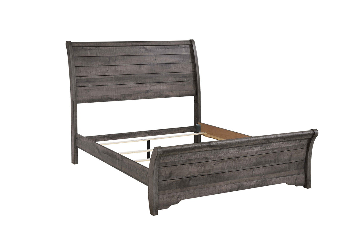 Coralee Gray Sleigh Bedroom Set by Crown Mark at Eve Furniture