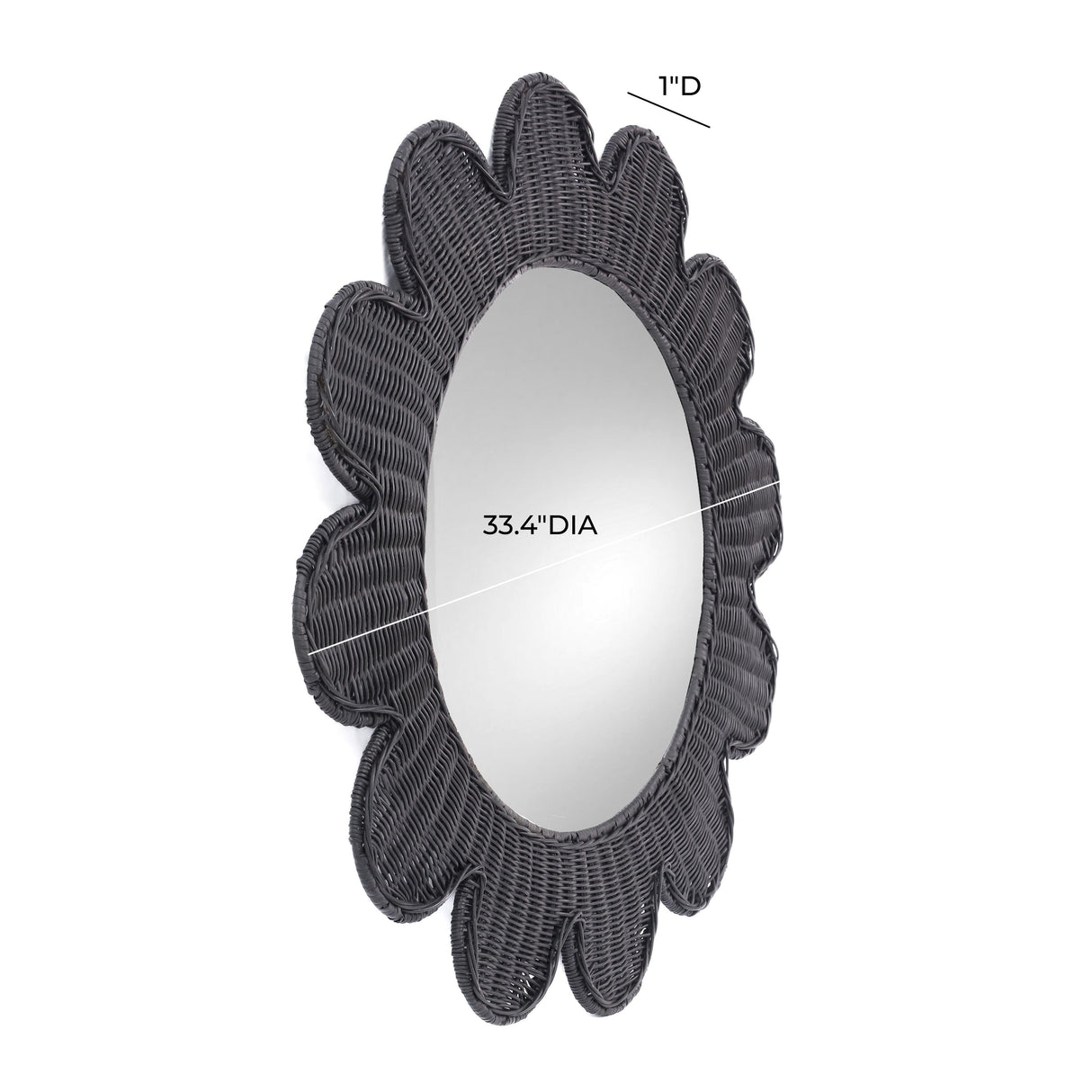 Coralie Rattan Round Mirror by TOV Furniture at Eve Furniture