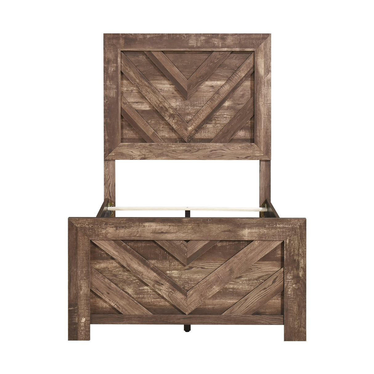 Corbin Brown Crossbuck Twin Panel Bed by Homelegance at Eve Furniture