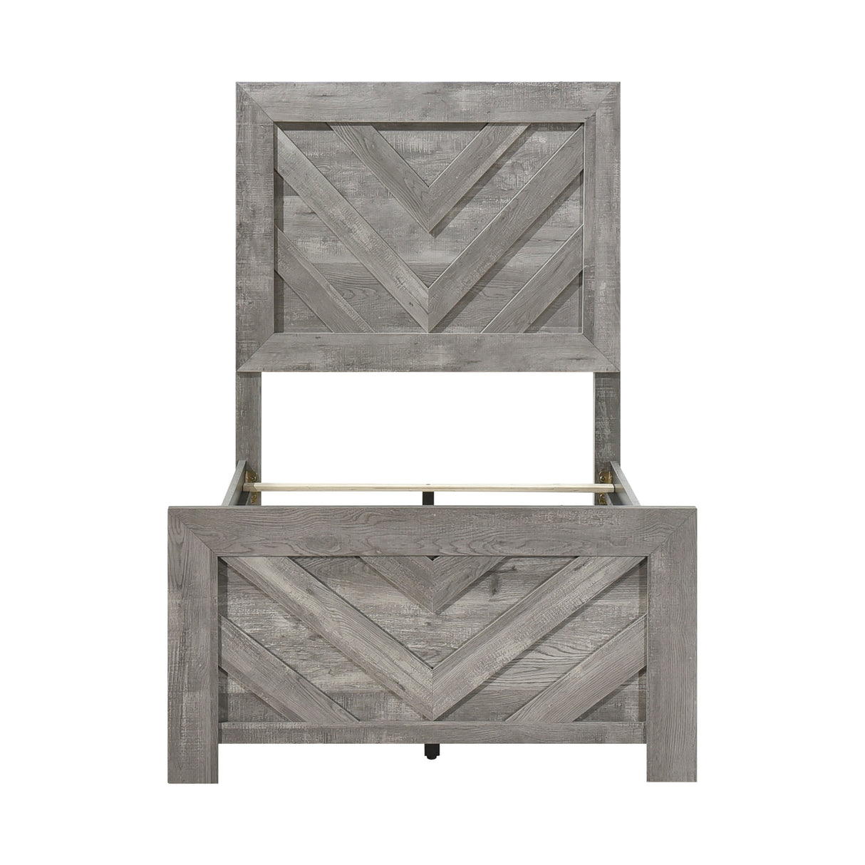 Corbin Gray Crossbuck Twin Panel Bed by Homelegance at Eve Furniture