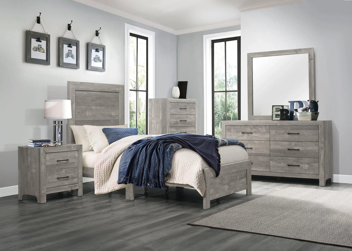 Corbin Gray Panel Youth Bedroom Set by Homelegance at Eve Furniture
