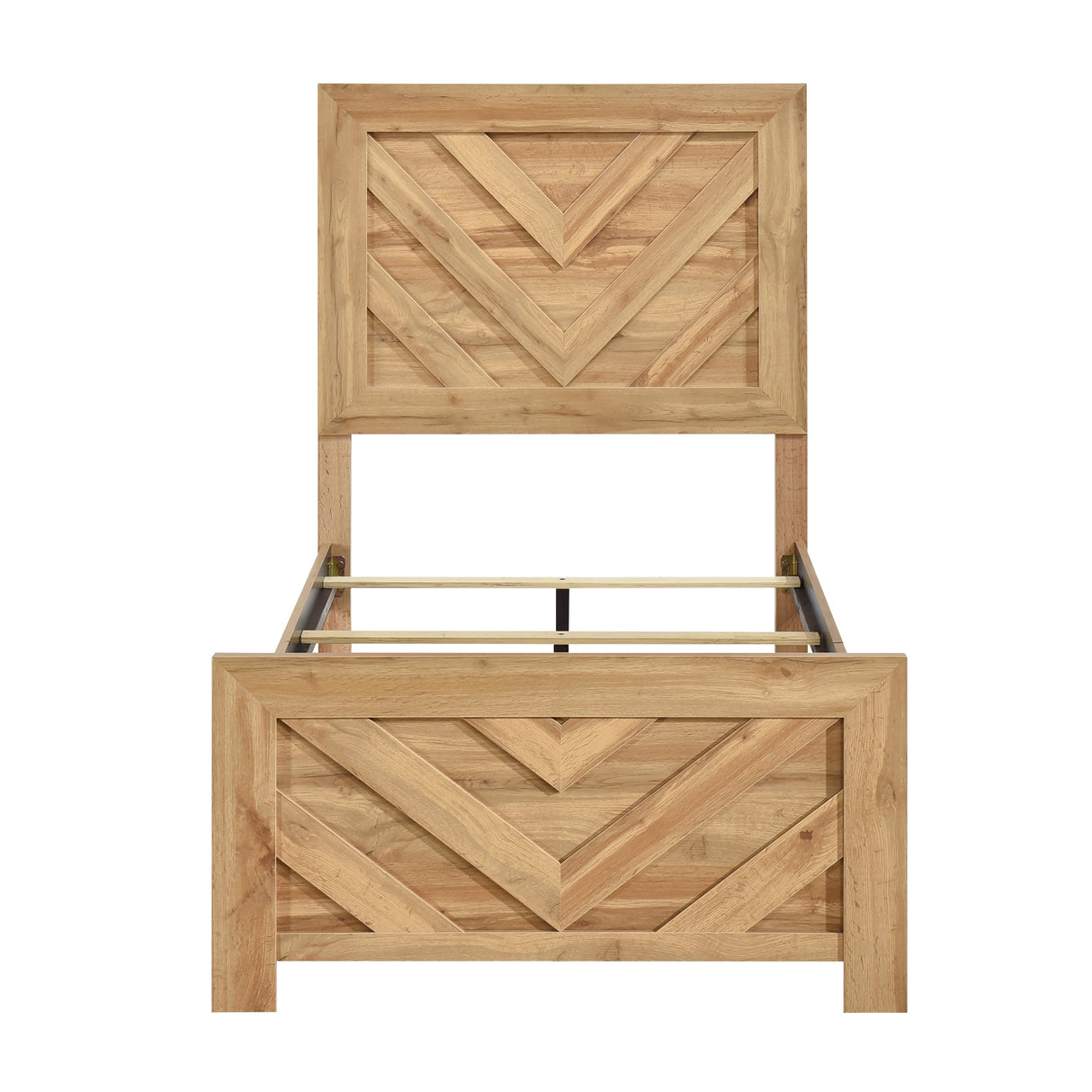 Corbin Natural Crossbuck Twin Bed by Homelegance at Eve Furniture