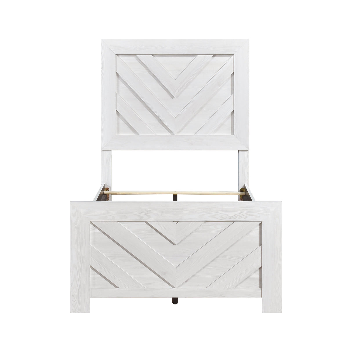 Corbin White Crossbuck Twin Panel Bed by Homelegance at Eve Furniture