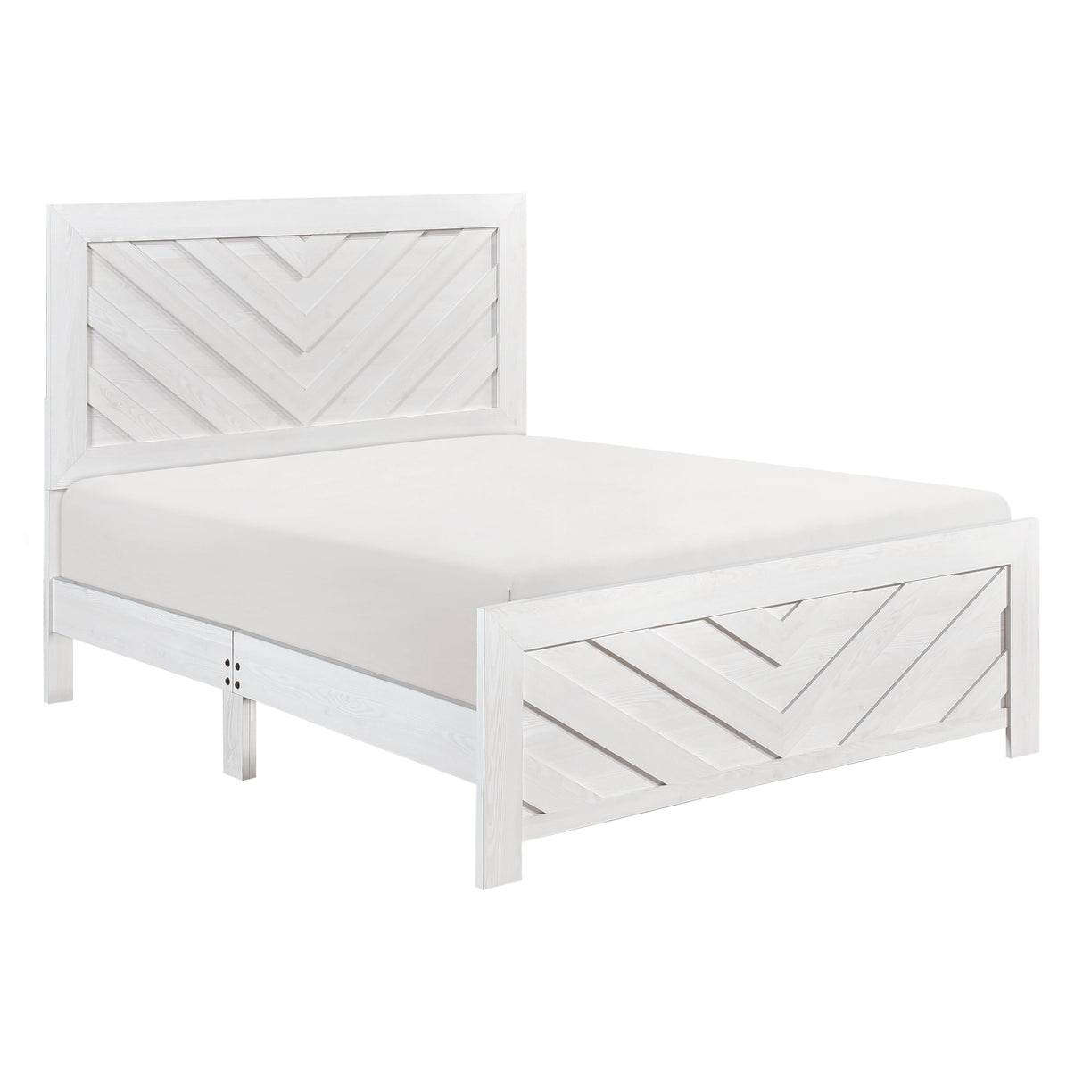 Corbin White Crossbuck Full Panel Bed by Homelegance at Eve Furniture