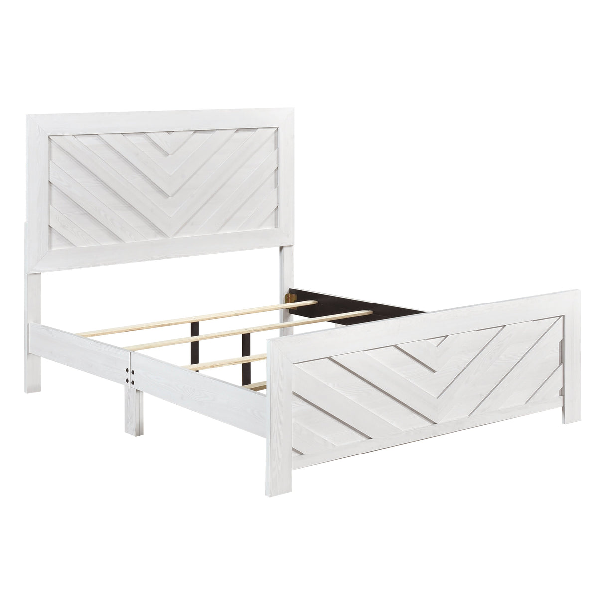 Corbin White Crossbuck Queen Panel Bed by Homelegance at Eve Furniture