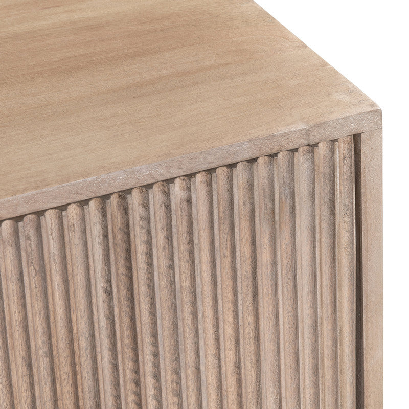 Cordell Brown/Black Four-Door Cabinet by Crestview at Eve Furniture