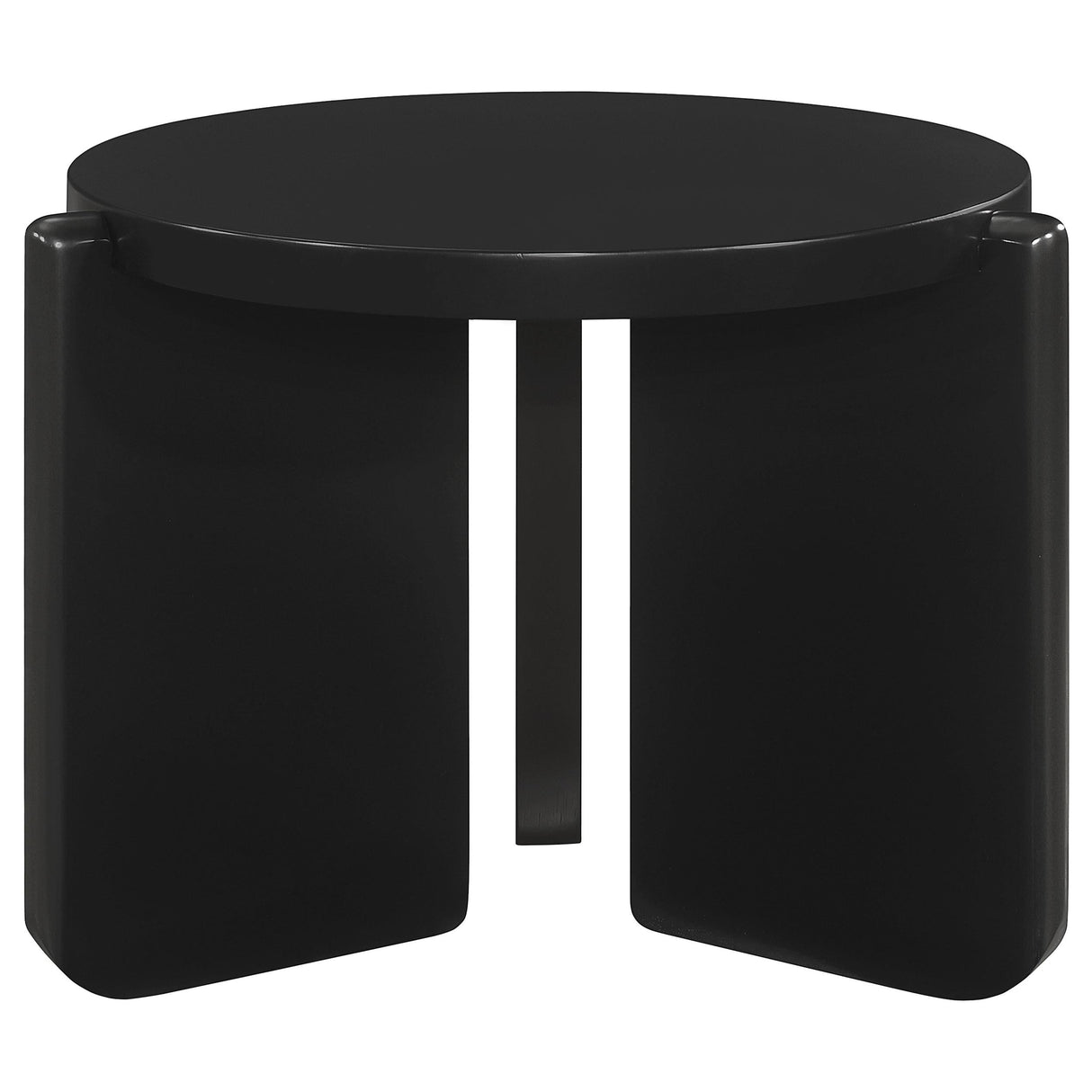 Cordova Black 2-Piece Solid Wood Coffee and End Table Set by Coaster at Eve Furniture