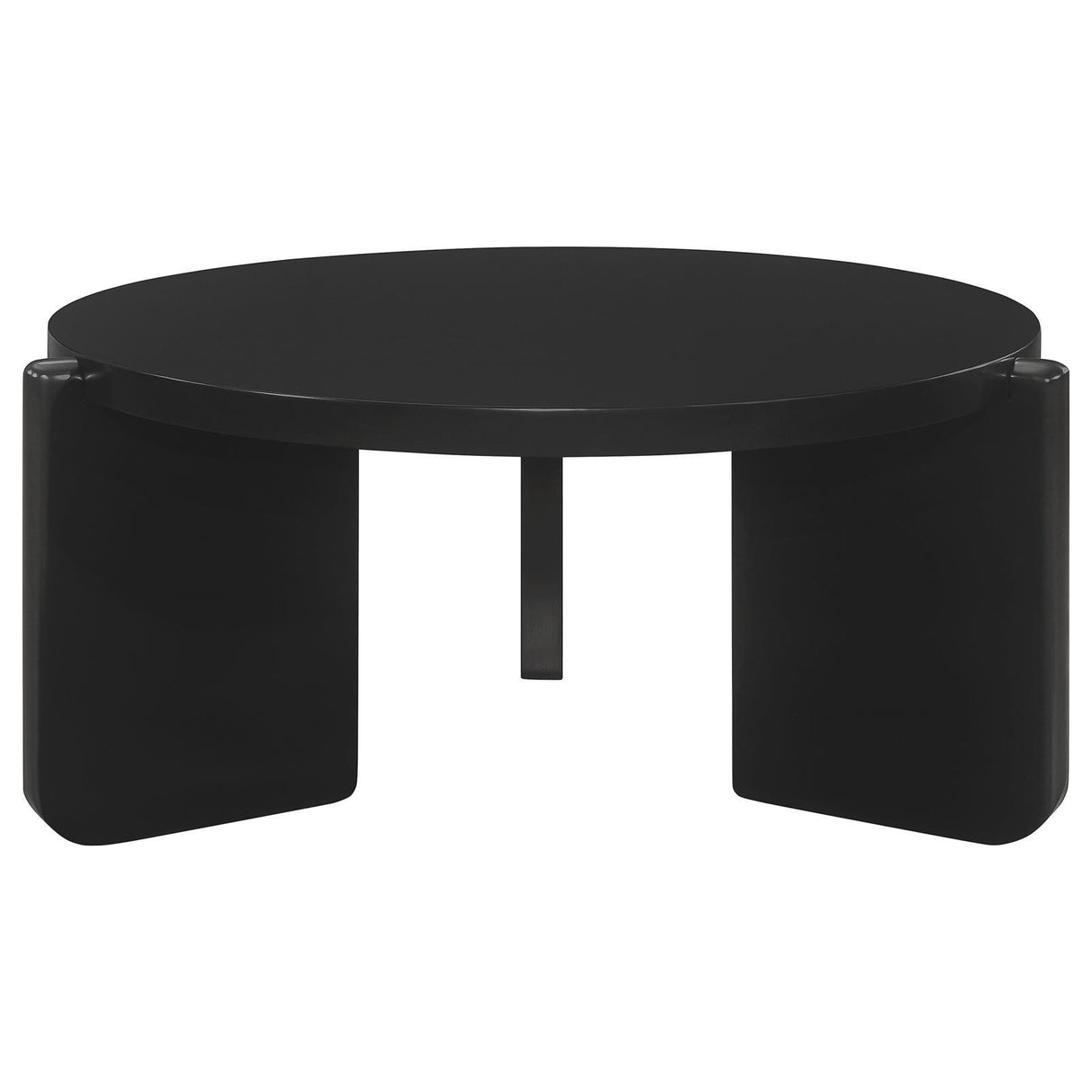 Cordova Round Solid Wood Coffee Table Black by Coaster at Eve Furniture