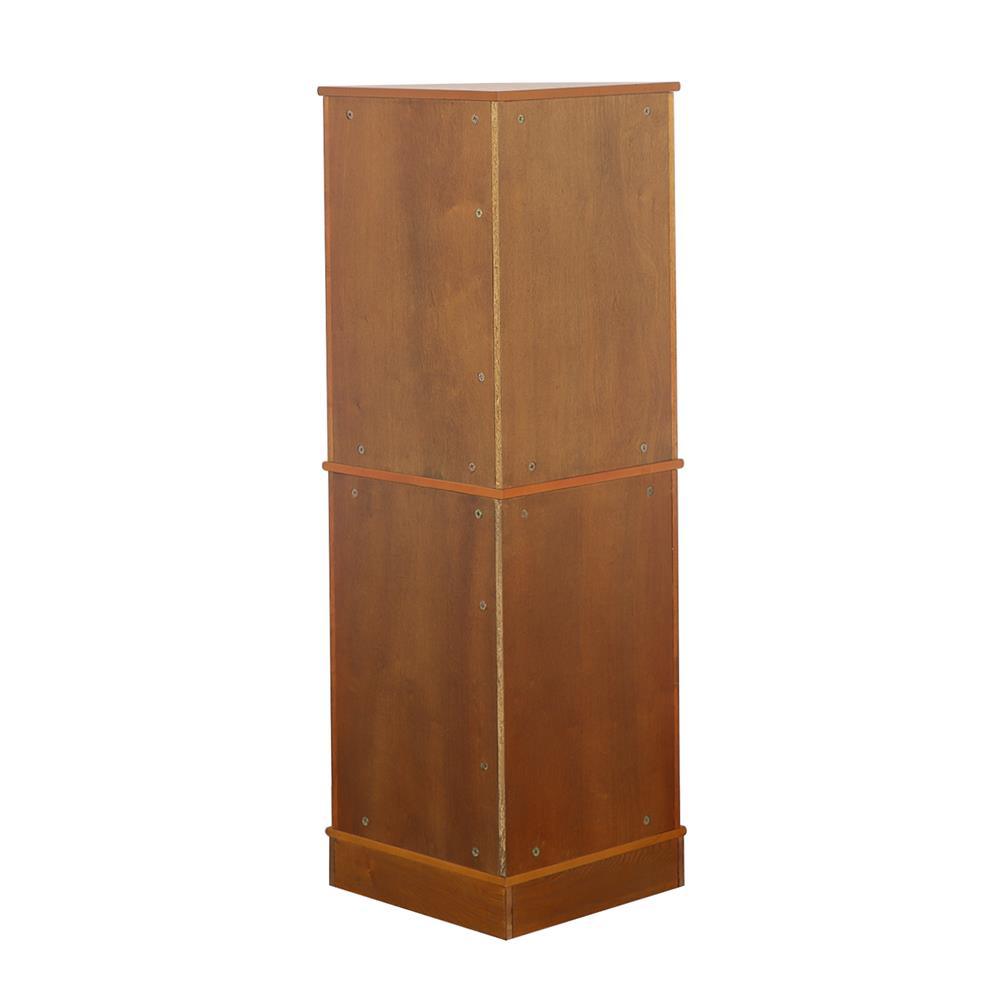 Coreosis Golden Brown 4-Shelf Corner Curio Cabinet by Coaster at Eve Furniture