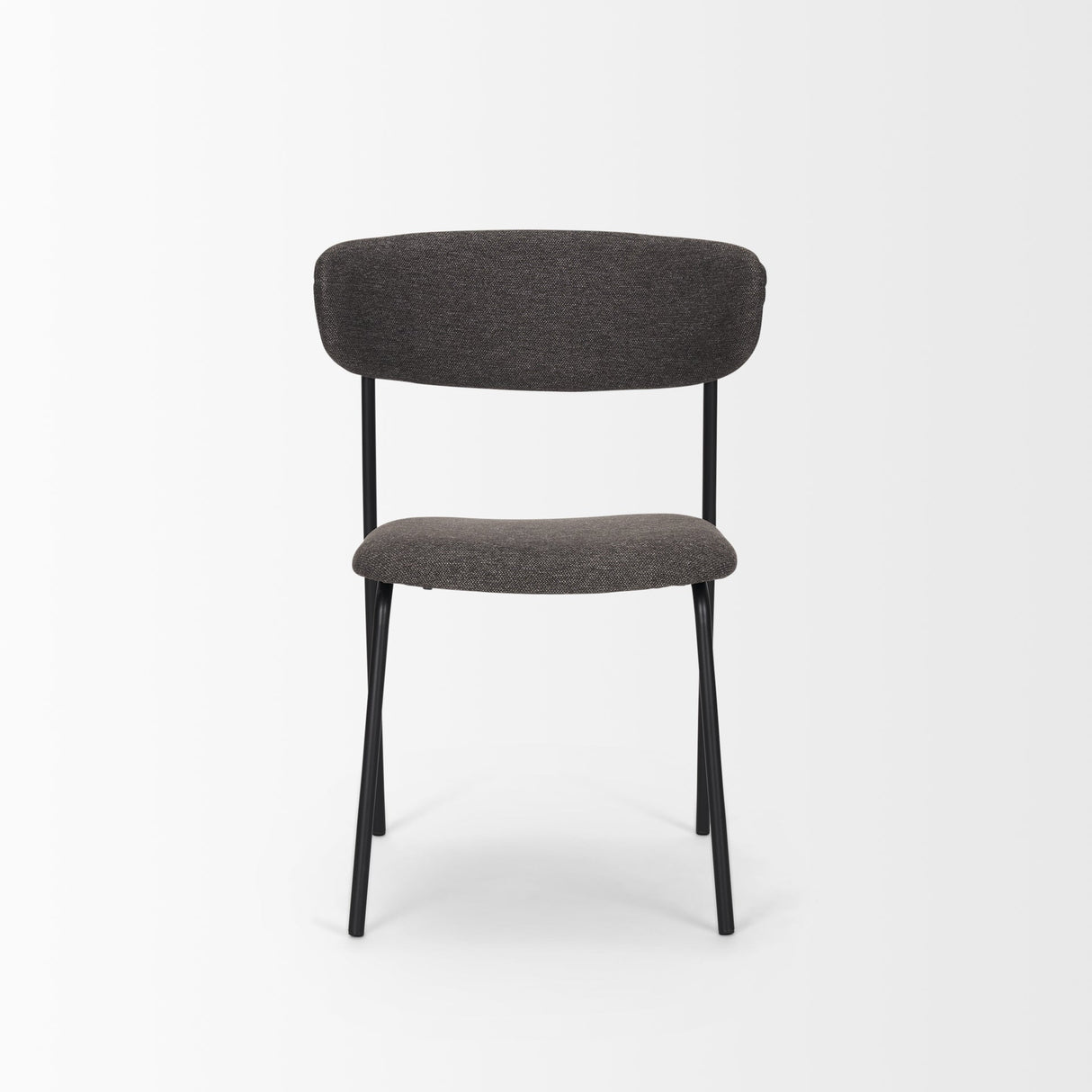 Corey Dining Chair w/ Gray Fabric & Matte Black Metal, Set of 2 by Mercana at Eve Furniture