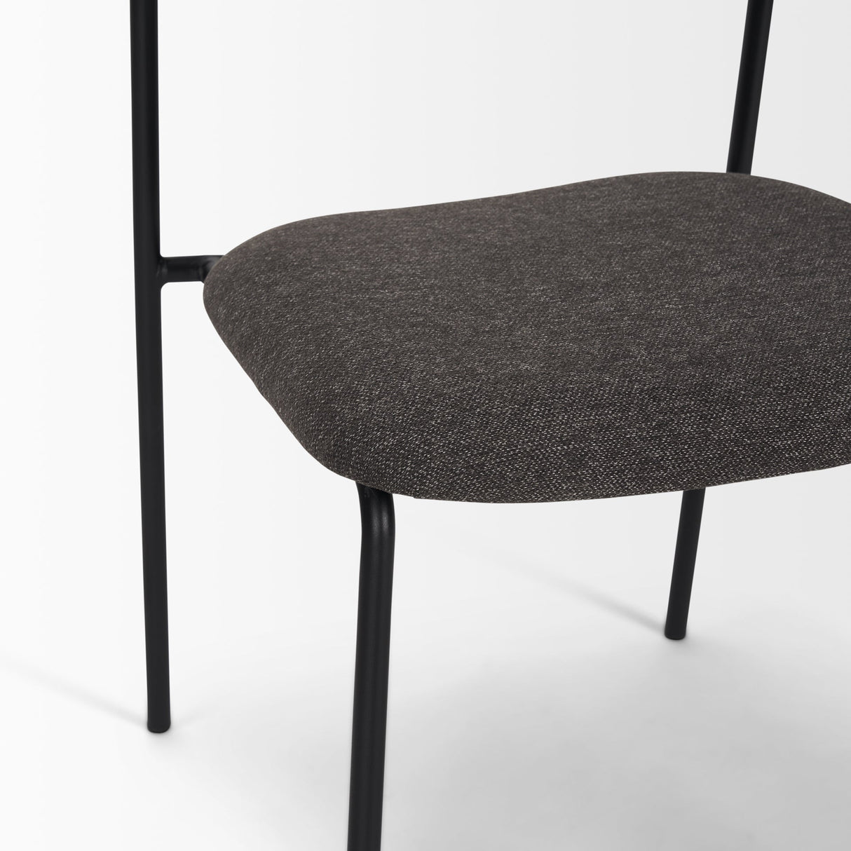Corey Dining Chair w/ Gray Fabric & Matte Black Metal, Set of 2 by Mercana at Eve Furniture
