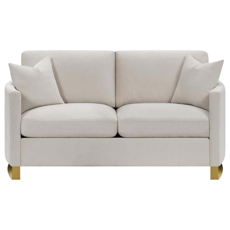 Corliss Beige 3-piece Upholstered Arched Arm Sofa Set by Coaster at Eve Furniture