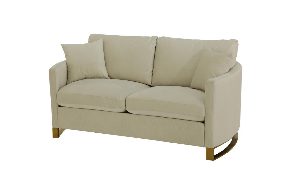 Corliss Beige Upholstered Arched Arm Living Room Set by Coaster at Eve Furniture