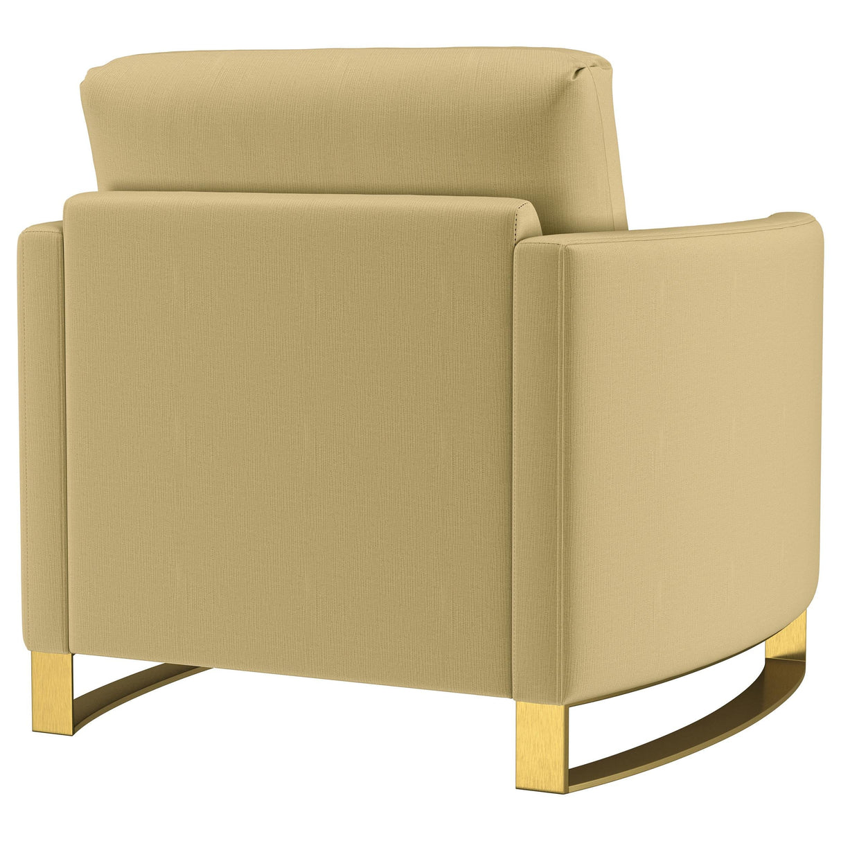 Corliss Camel Velvet Curved Track Arm Chair by Coaster at Eve Furniture