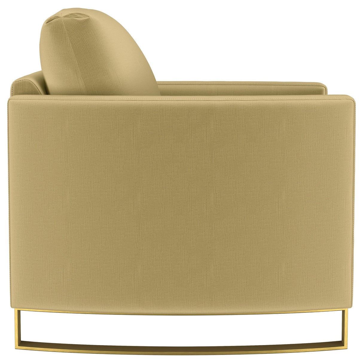 Corliss Camel Velvet Curved Track Arm Chair by Coaster at Eve Furniture