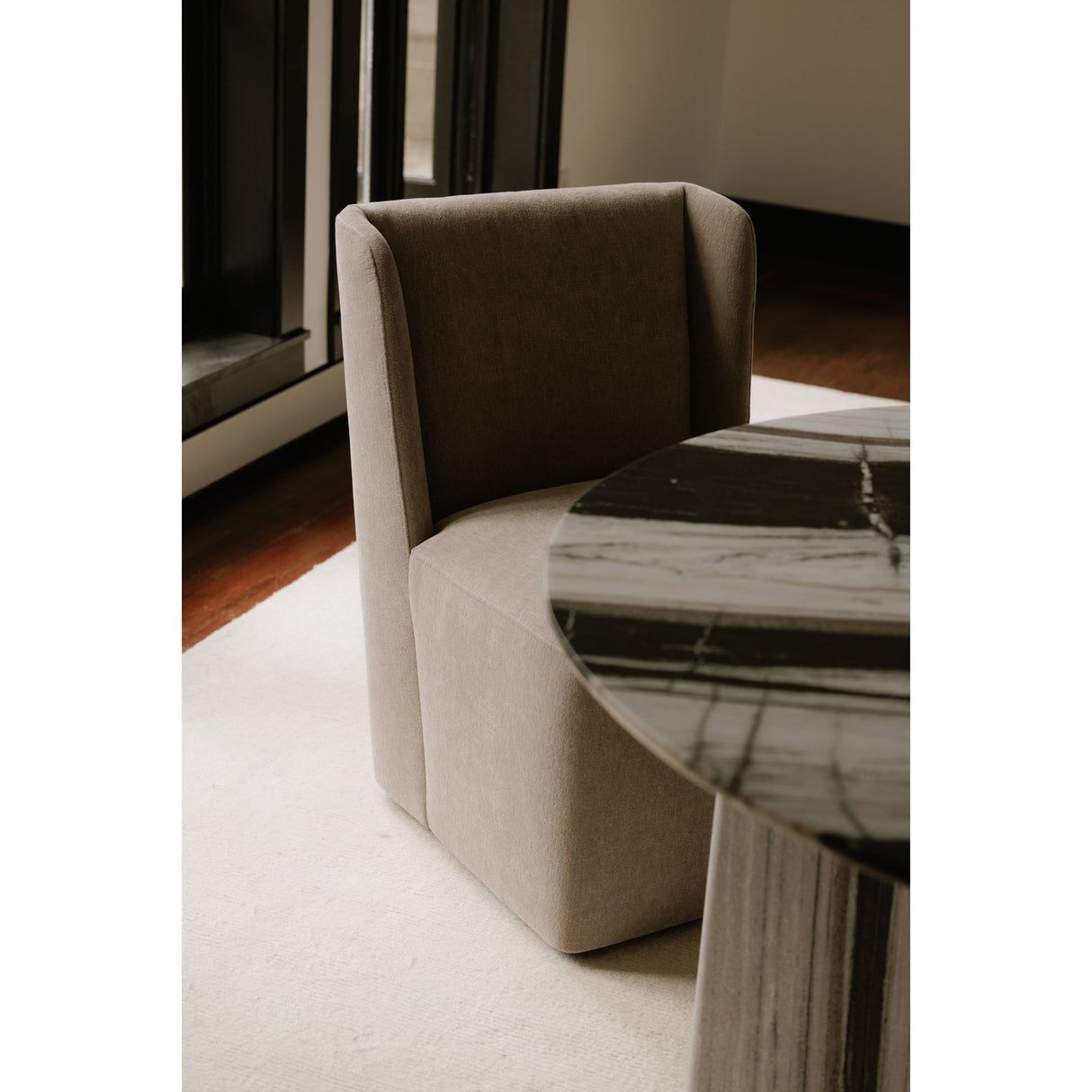 Cormac Warm Sand Rolling Dining Chair by Moe's Home at Eve Furniture