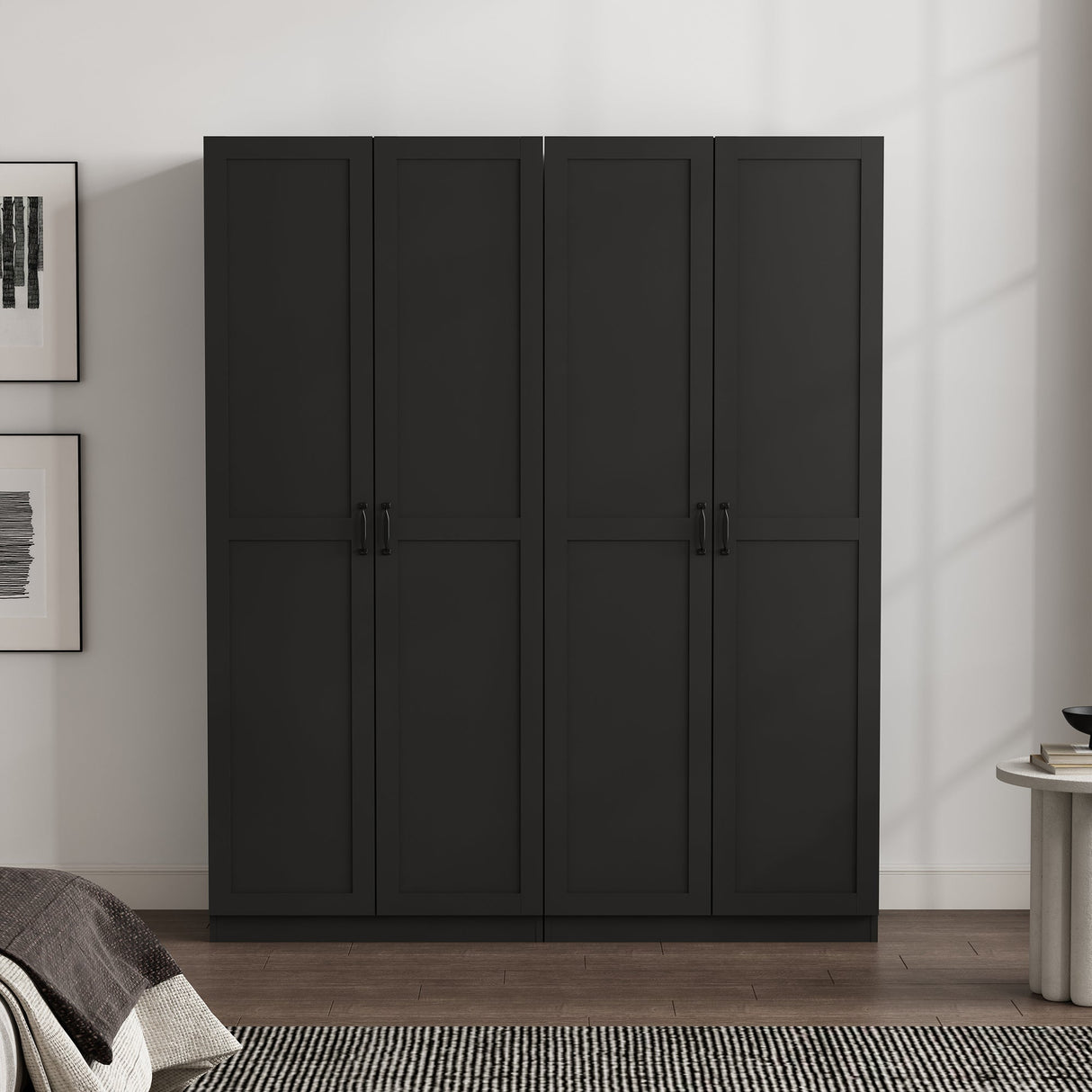 Cornelia Storage Closet 2.0 in Black (set of 2) by Manhattan Comfort at Eve Furniture