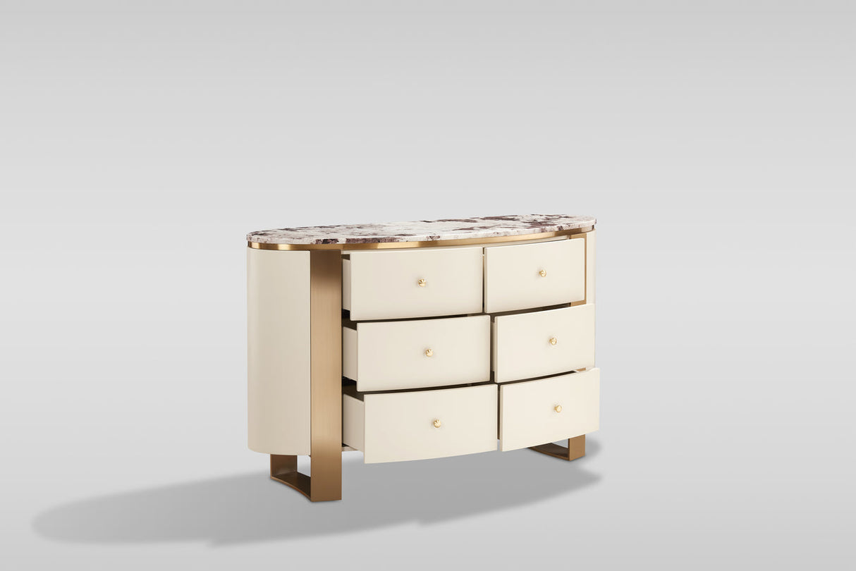 Cornina Cream Dresser and Mirror by New Era Innovations at Eve Furniture