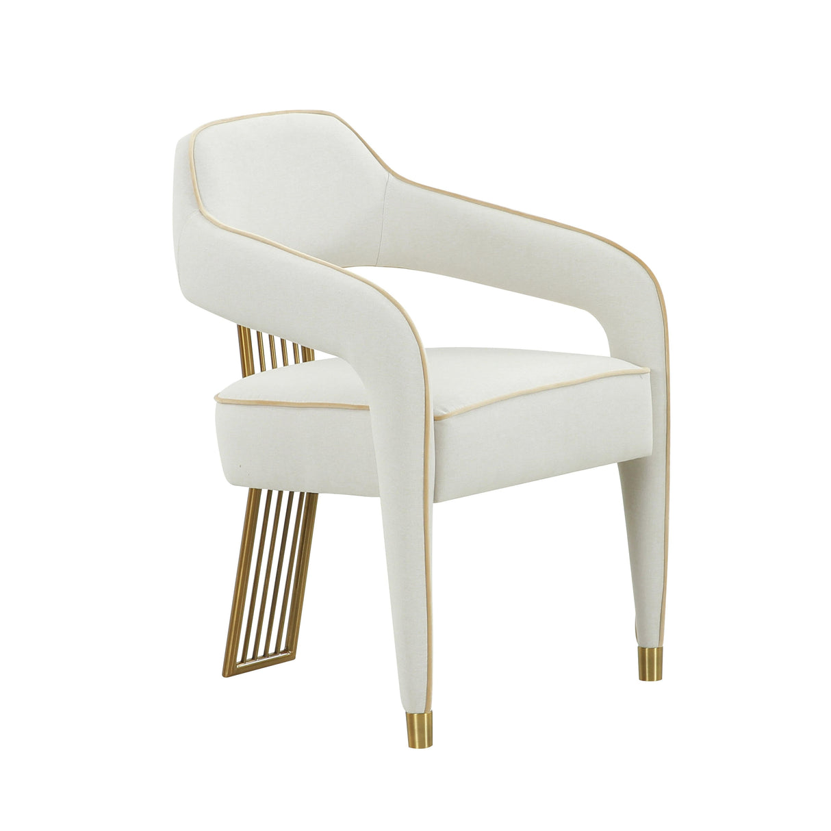 Corralis Cream Performance Linen Dining Chair by TOV Furniture at Eve Furniture