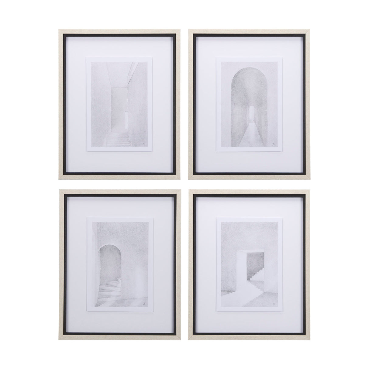 Corridor II by Mercana Studio a Hand Embellished Textured Framed Art Print Matted under Glass by Mercana at Eve Furniture
