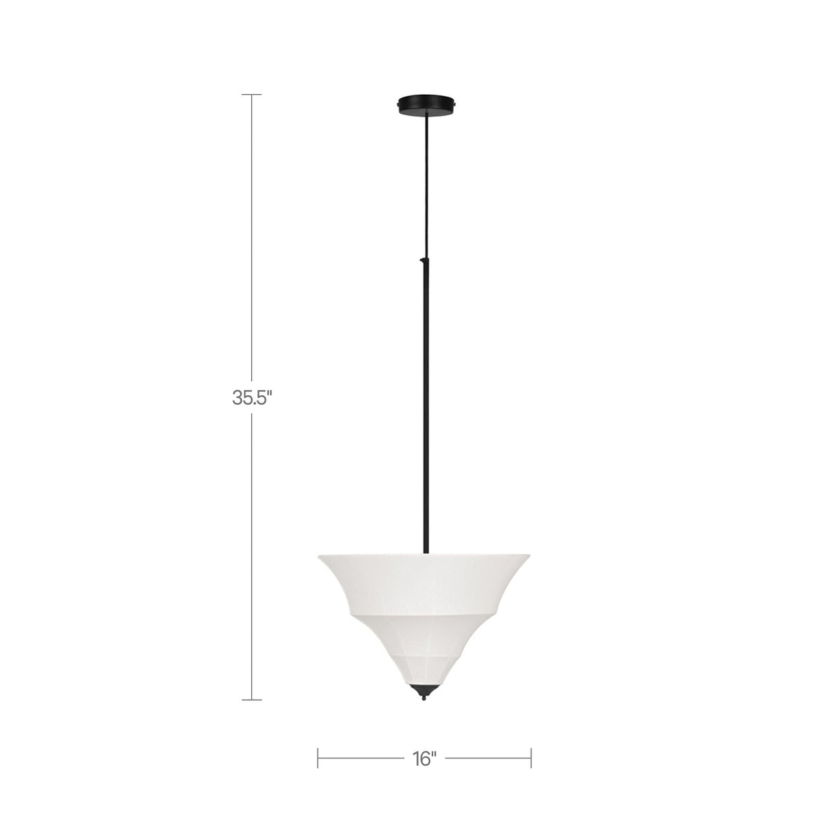 Corrina White Small Pendant Lamp by Moe's Home at Eve Furniture