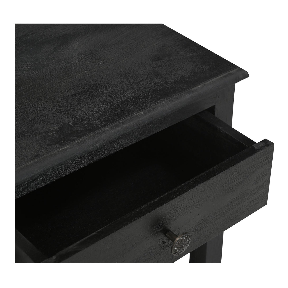 Corrine Antique Black Nightstand by MOES at Eve Furniture