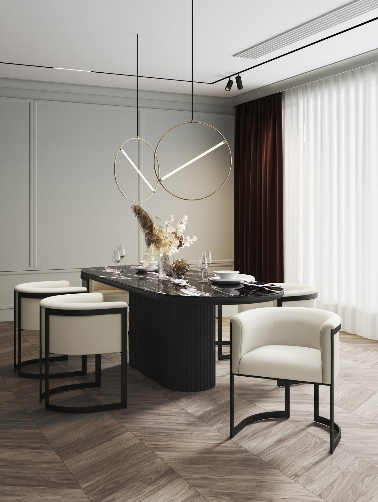 Corso Dining Chair in Cream by Manhattan Comfort at Eve Furniture