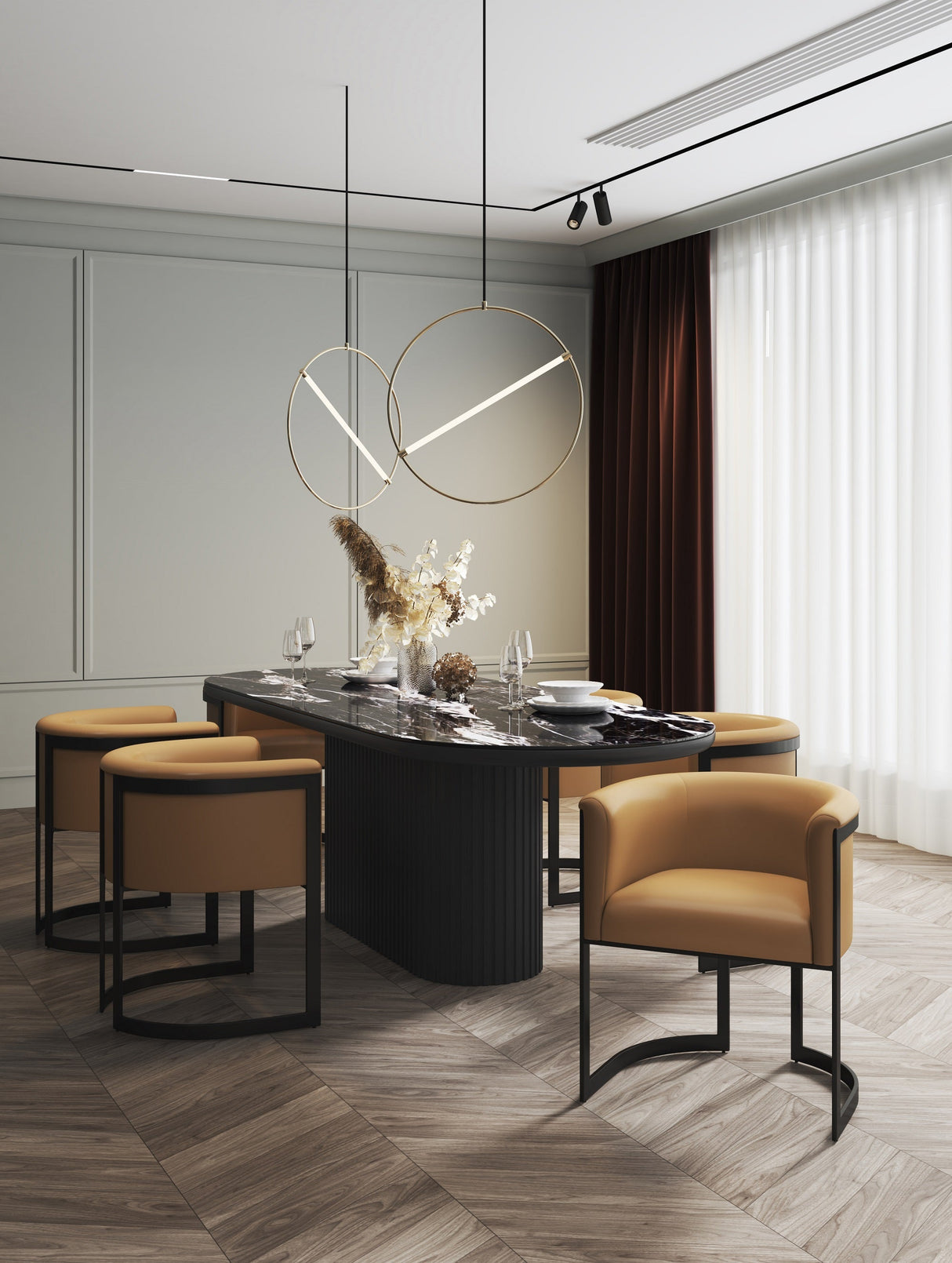 Corso Dining Chair in Tan by Manhattan Comfort at Eve Furniture