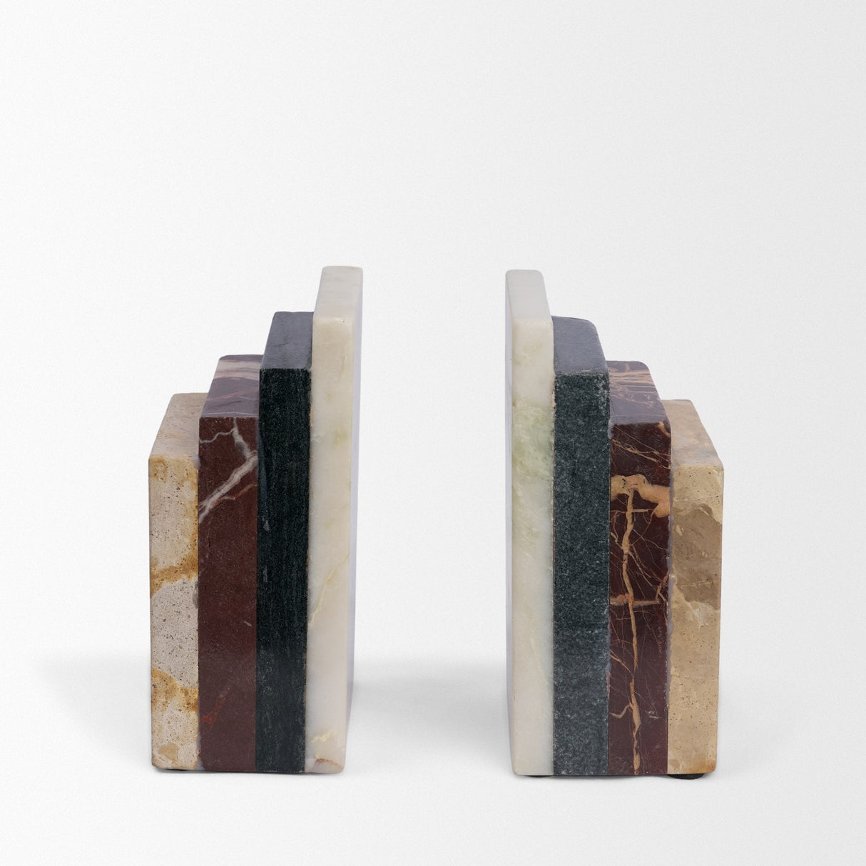 Corte Mixed Marble Stacked Bookends by Mercana at Eve Furniture