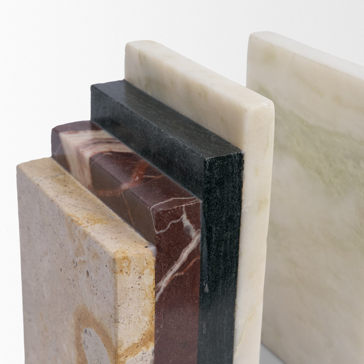Corte Mixed Marble Stacked Bookends by Mercana at Eve Furniture