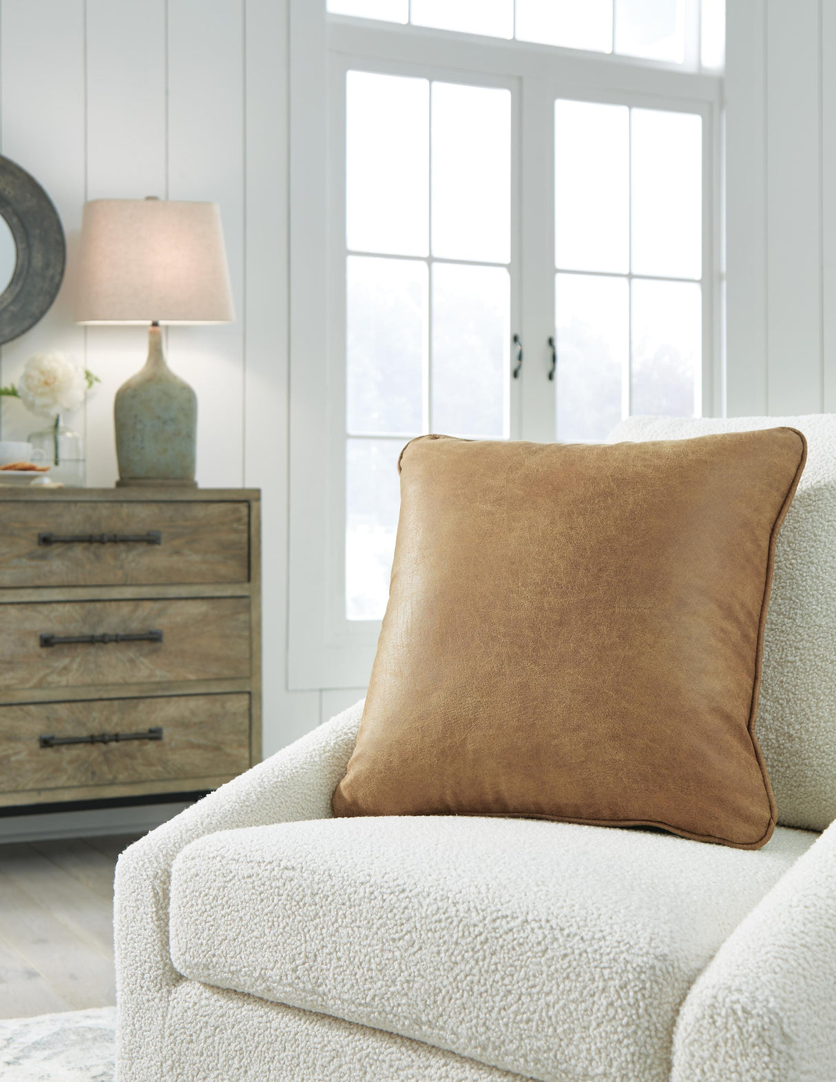 Cortnie Caramel Pillow by Ashley at Eve Furniture