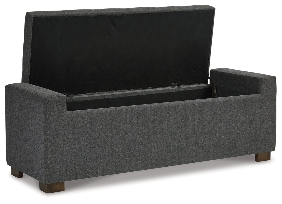 Cortwell Gray Storage Bench by Ashley at Eve Furniture