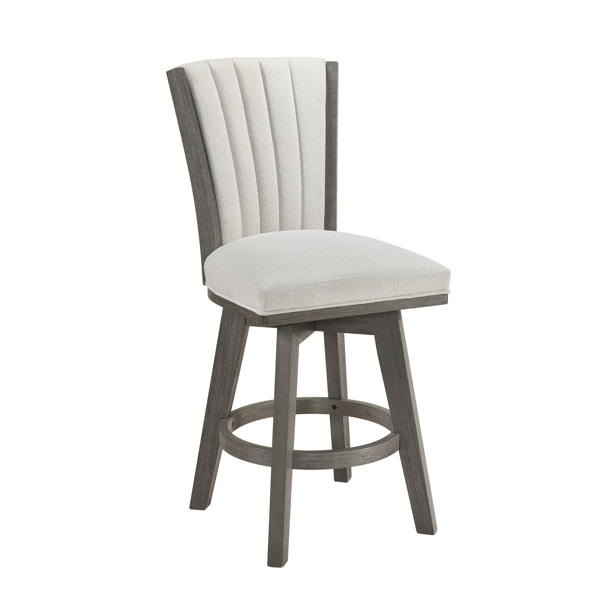 Corvallis Beige Swivel Counter Height Chair, Set of 2