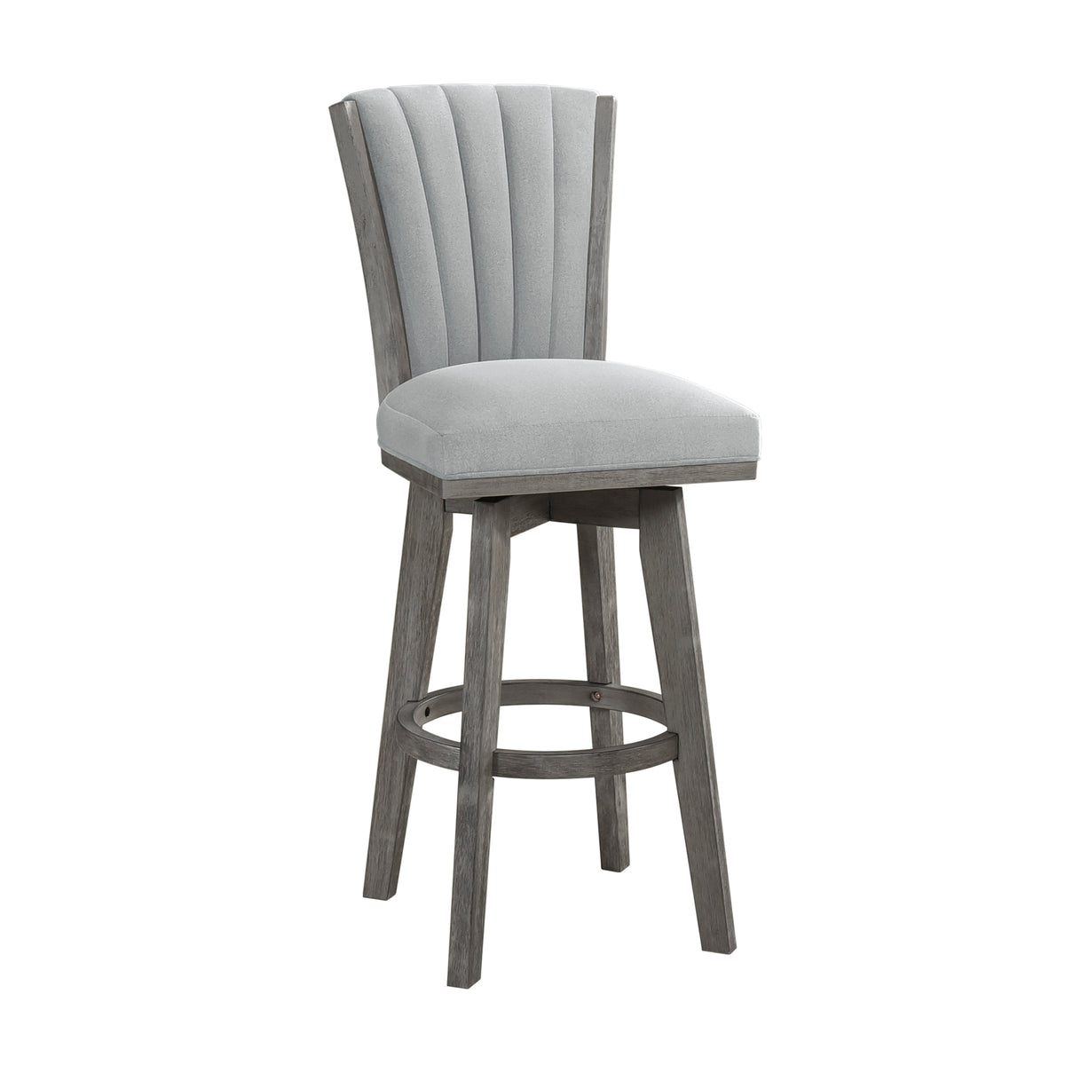 Corvallis Gray Swivel Pub Height Chair, Set of 2 by Homelegance at Eve Furniture