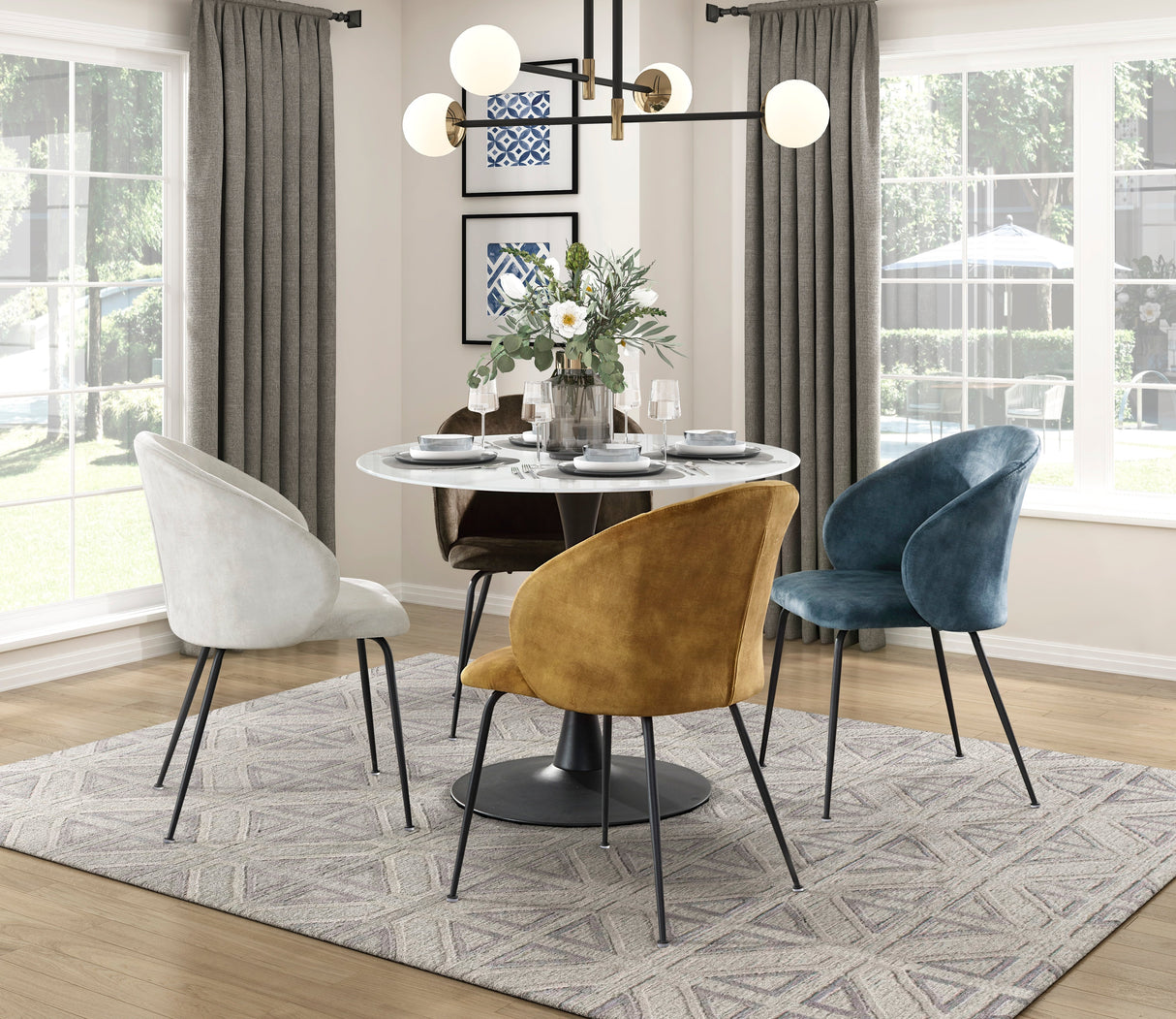 Cosimo Brown Side Chair, Set of 2 by Homelegance at Eve Furniture