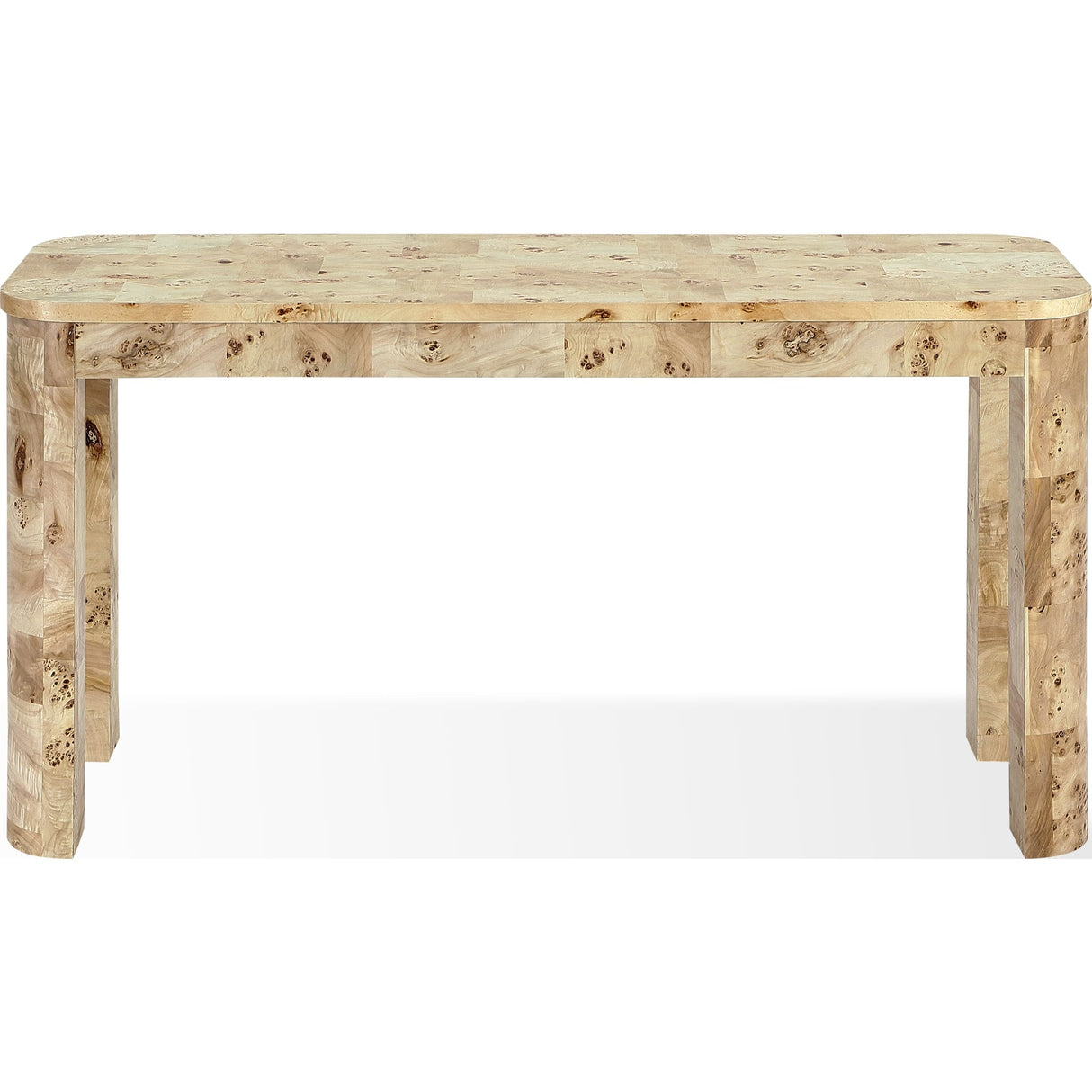 Cosmo Mappa Burl Console Table in Amber Kiss by Modus Furniture at Eve Furniture