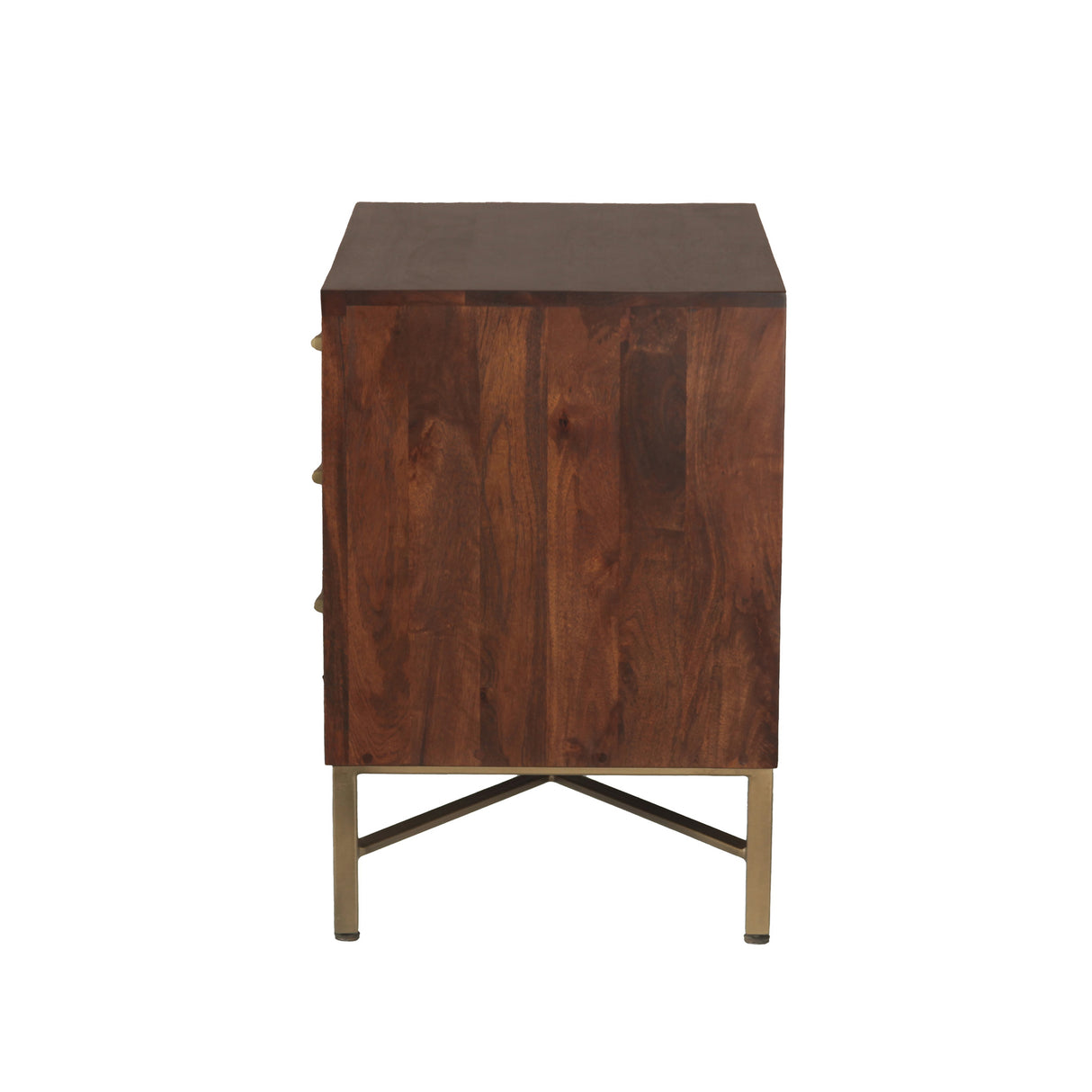 Cosmopolitan 26" Three Drawer Nightstand in Honey Brown by Home Trends & Design at Eve Furniture