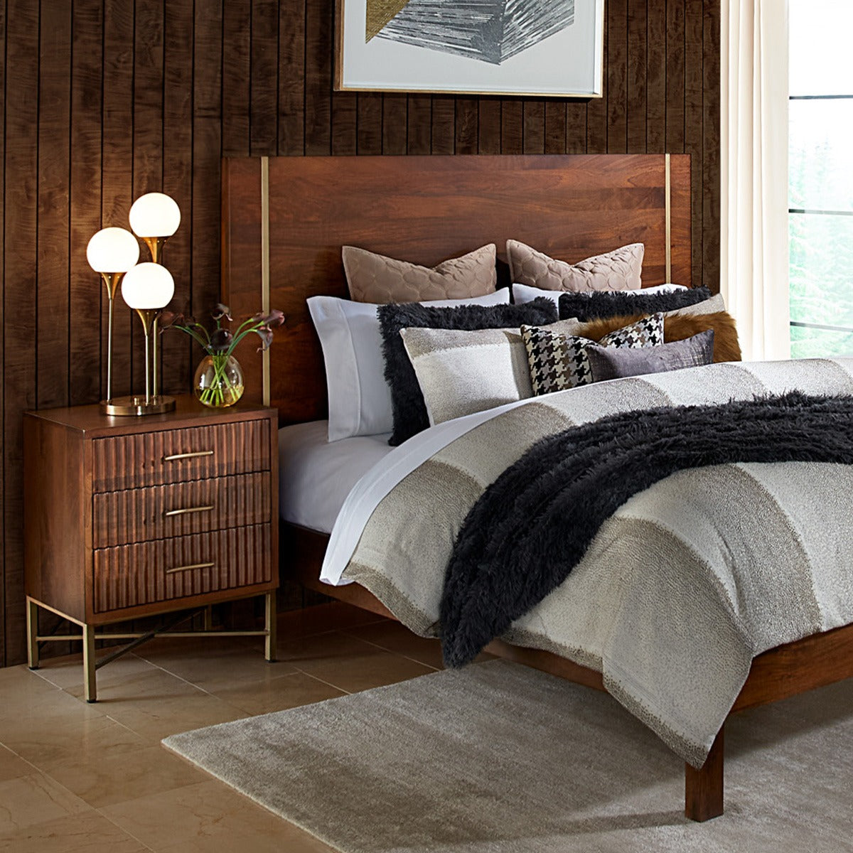 Cosmopolitan 26" Three Drawer Nightstand in Honey Brown by Home Trends & Design at Eve Furniture