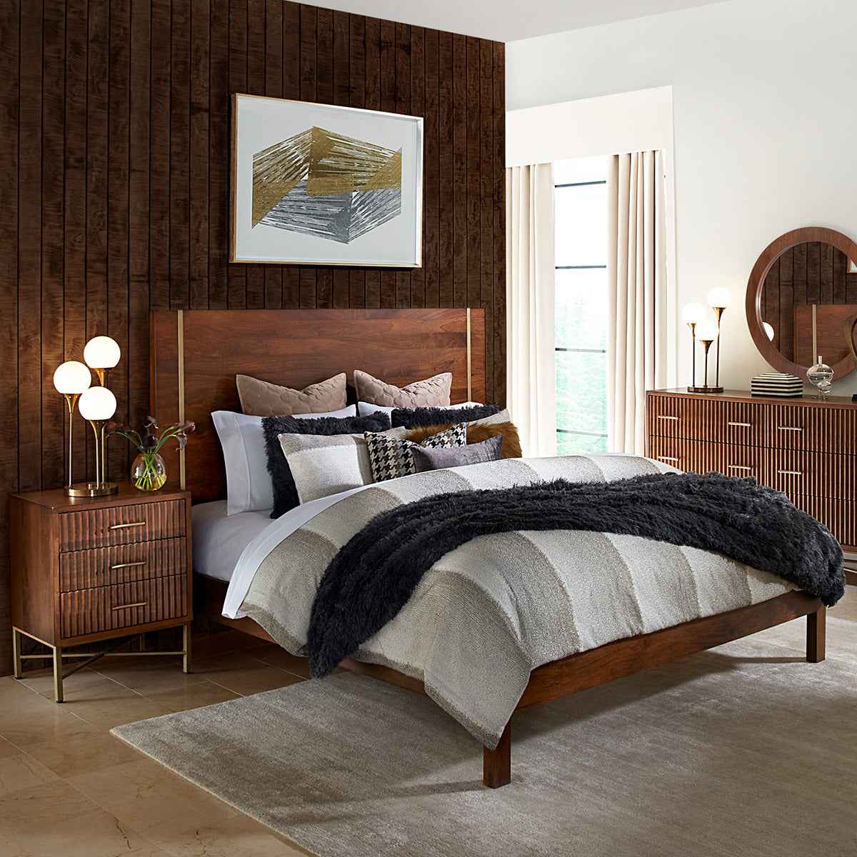 Cosmopolitan 69" Six Drawer Dresser in Honey Brown by Home Trends & Design at Eve Furniture
