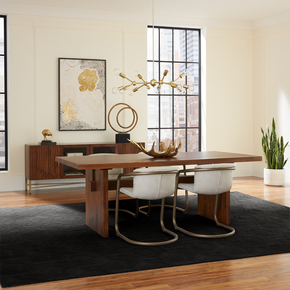 Cosmopolitan 82" Dining Table in Honey Brown by Home Trends & Design at Eve Furniture
