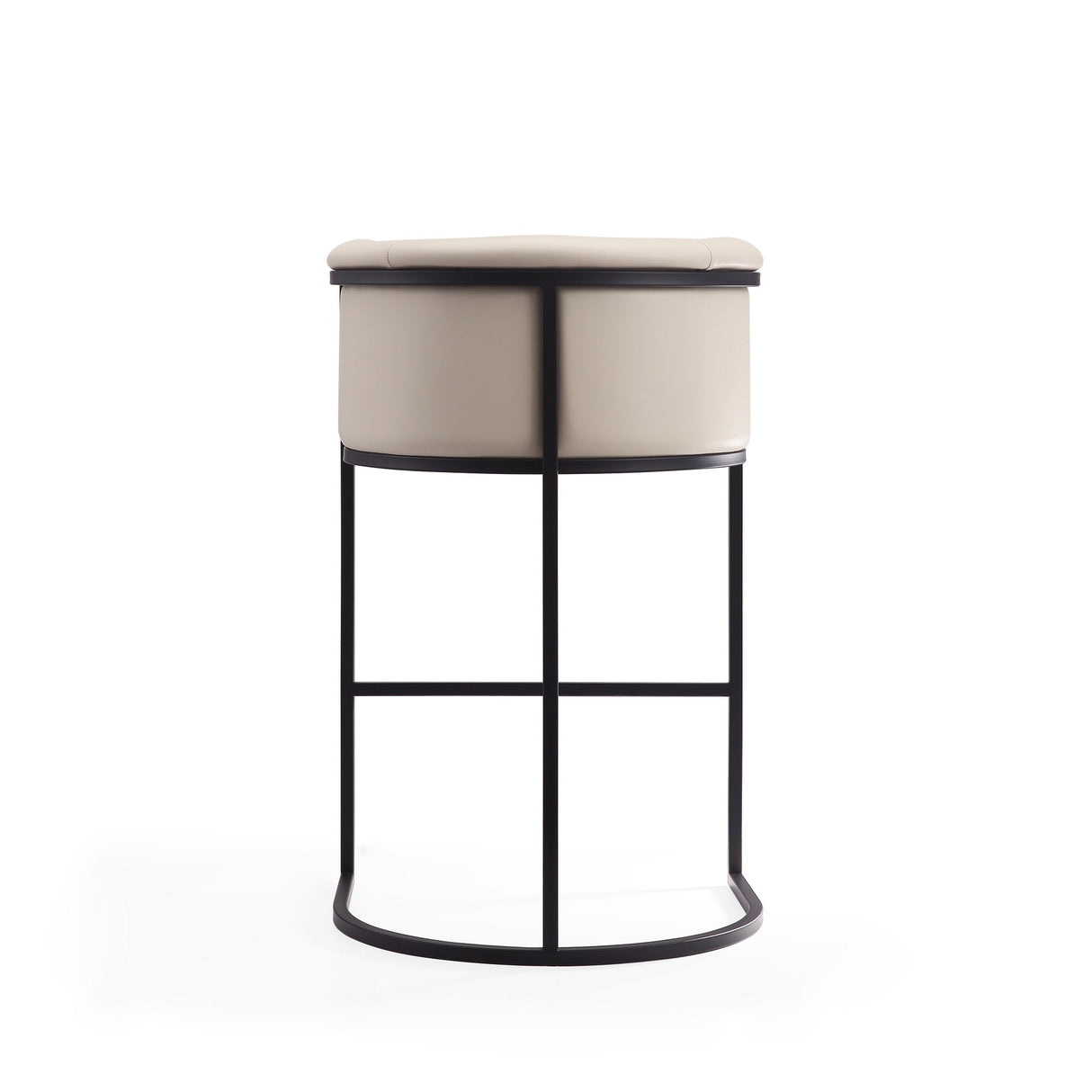 Cosmopolitan Barstool in Cream and Black (set of 2) by Manhattan Comfort at Eve Furniture