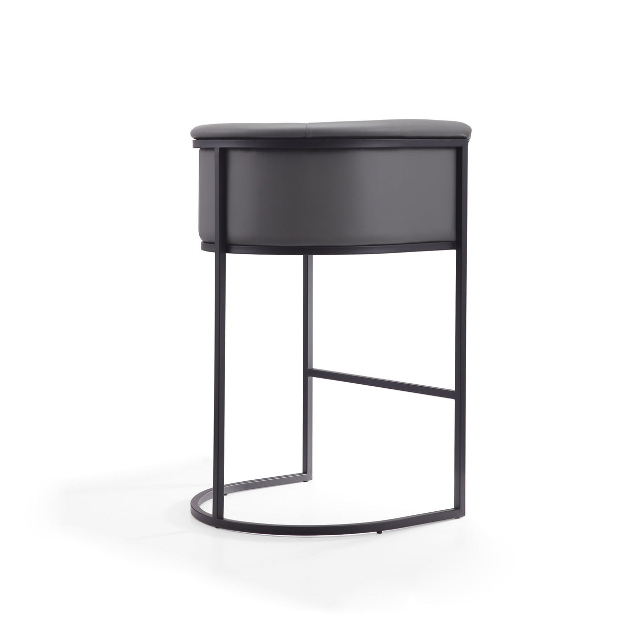 Cosmopolitan Barstool in Grey and Black (set of 2) by Manhattan Comfort at Eve Furniture