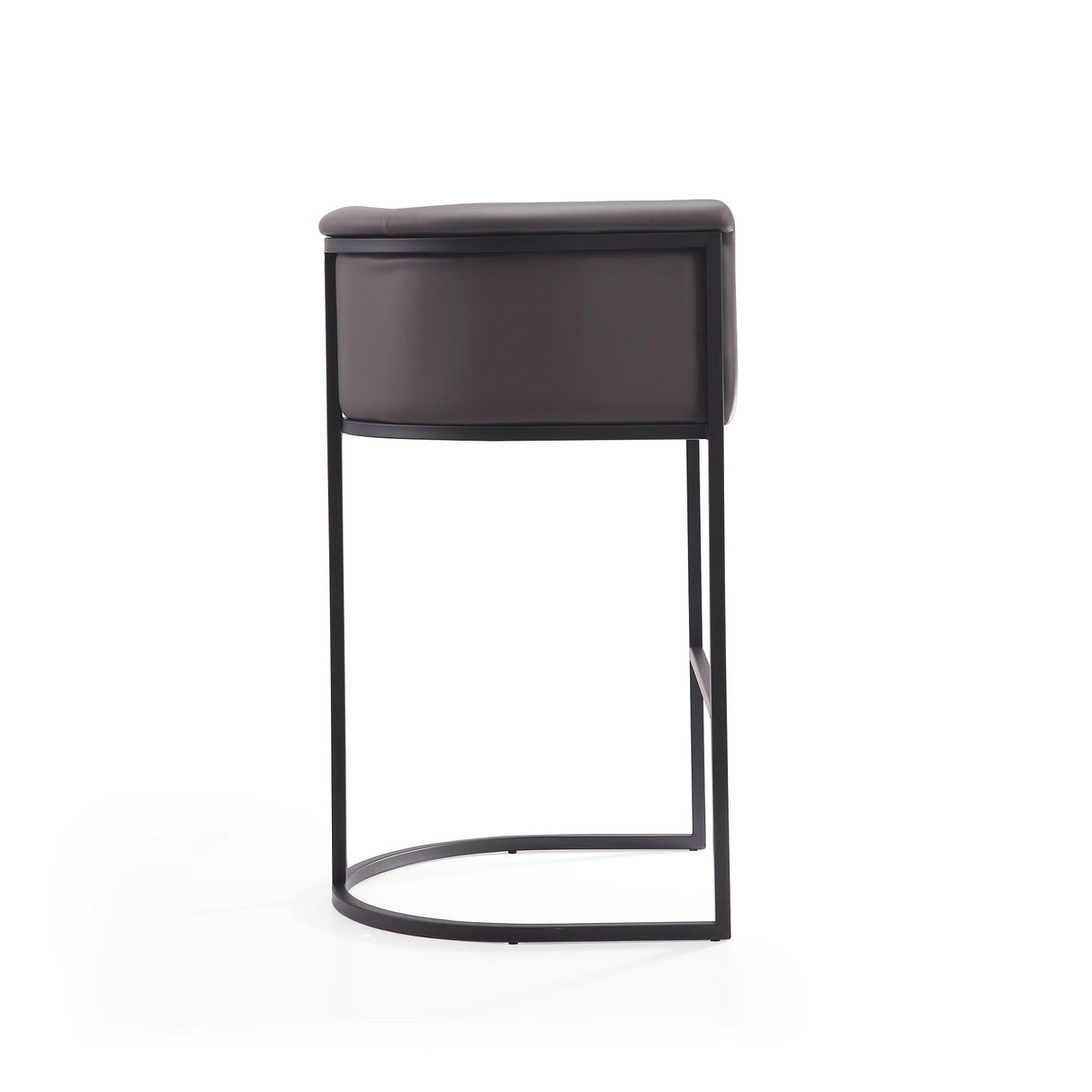 Cosmopolitan Barstool in Pebble and Black (set of 2) by Manhattan Comfort at Eve Furniture