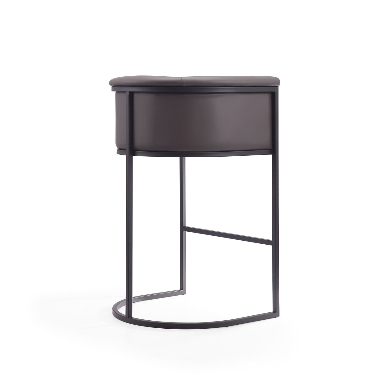 Cosmopolitan Barstool in Pebble and Black (set of 2) by Manhattan Comfort at Eve Furniture