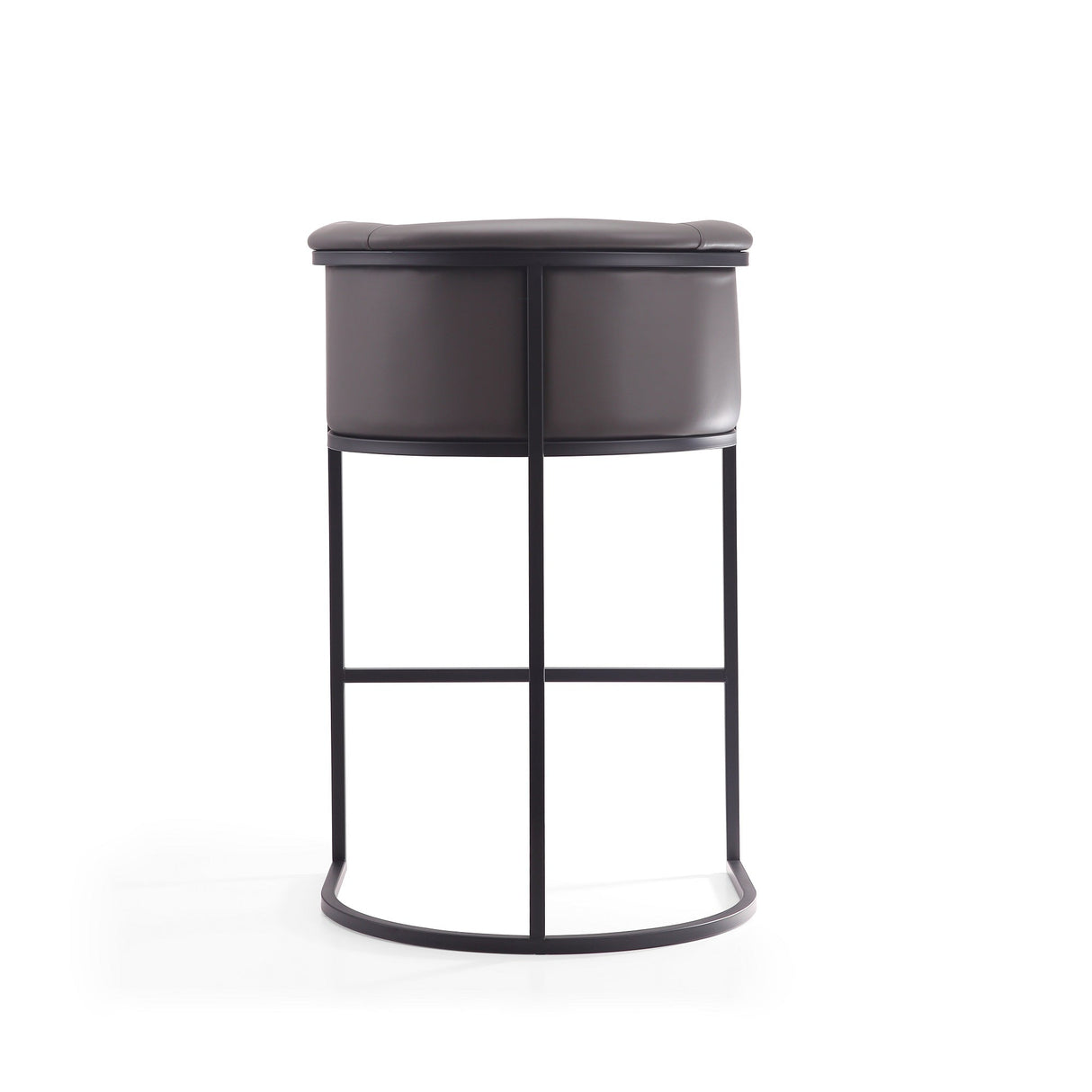 Cosmopolitan Barstool in Pebble and Black (set of 2) by Manhattan Comfort at Eve Furniture