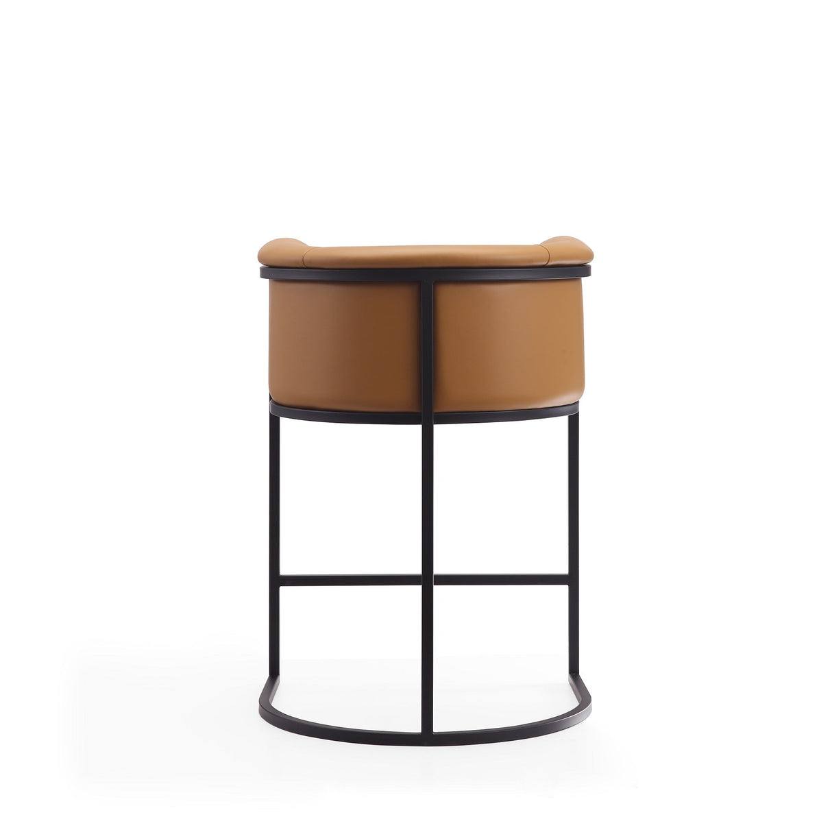 Cosmopolitan Counter Stool in Camel and Black by Manhattan Comfort at Eve Furniture