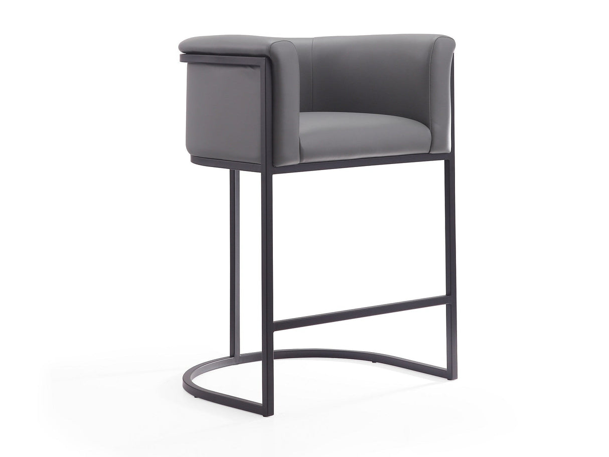 Cosmopolitan Counter Stool in Grey and Black by Manhattan Comfort at Eve Furniture